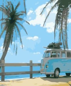 Seaside Coconut Car Paint By Number