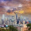 Seattle Skyline Paint By Number