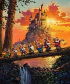Seven Dwarfs Castle Paint By Number