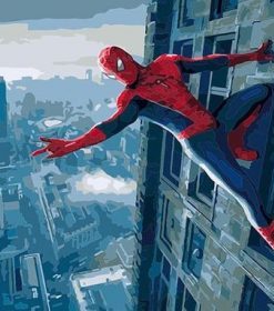 Spiderman Skyline Paint By Number