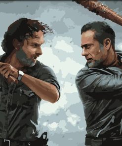 Negan And Rick Fight Paint By Number