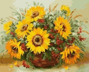 Yellow Sunflower Paint By Number