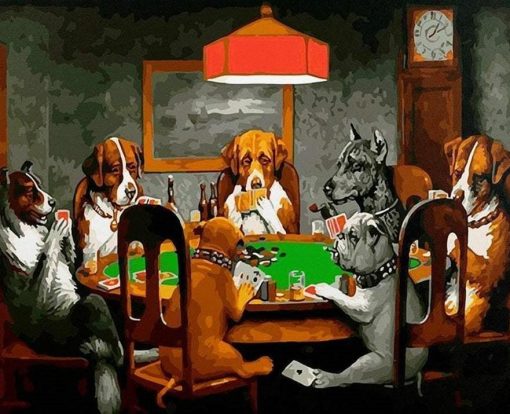 Dogs Playing Poker Paint By Number
