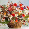 Flowers In Basket Paint By Numbers
