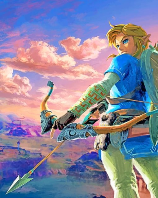 Legend Of Zelda Breath Of The Wild paint by numbers