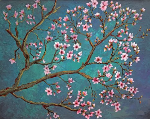 cherry blossom tree Art paint by number