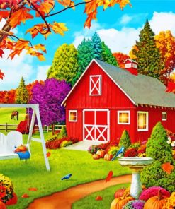 Autumn Farm Paint by numbers