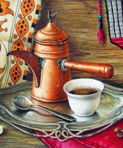 Coffee Pot And Cup Paint by numbers