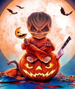 Creepy Sam Trick R Treat Paint by numbers