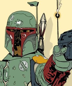 boba fett paint by numbers