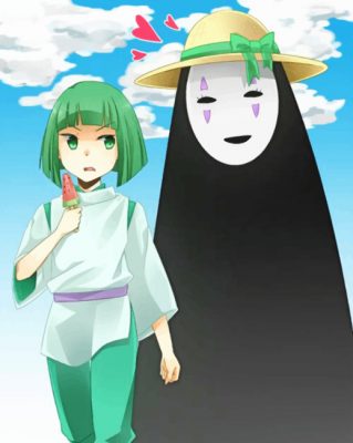 chihiro and haku no face paint by numbers