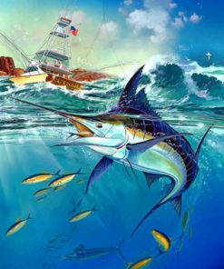 Jumping Sailfish paint by numbers