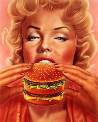 marilyn-eating-humburger-paint-by-numbers