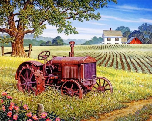 Rusty Tractor Paint by numbers