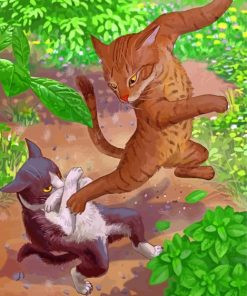 cats-fighting-paint-by-number