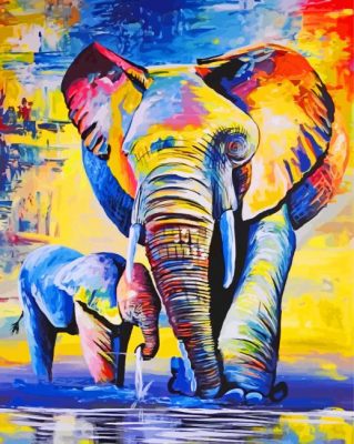 elphant-family-paint-by-number