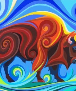Abstract Buffalo Paint by numbers