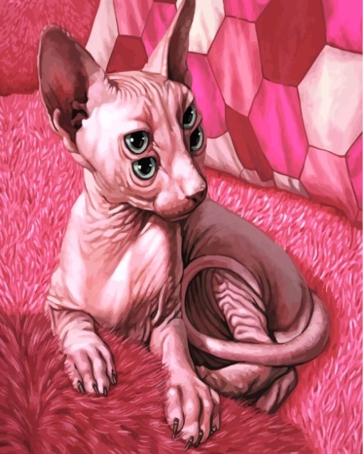 Pink Sphinx paint by numbers