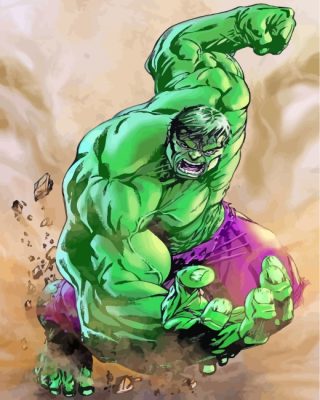 Superhero Hulk Paint by numbers