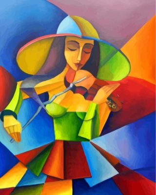 Violinist Woman Art Paint by numbers