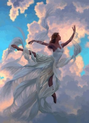 White Angel Woman Paint by numbers