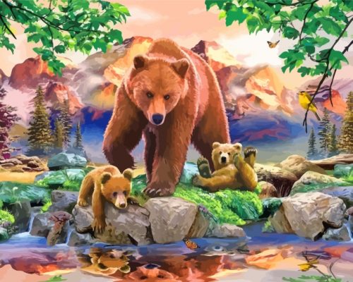 bears-family-paint-by-numbers