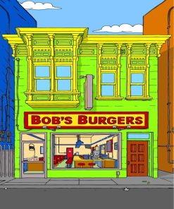 Bobs Burgers Restaurant Paint by numbers