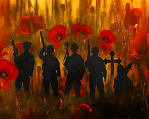 poppies-and-soldiers-silhouette-paint-by-numbers