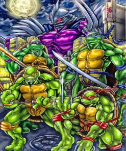Super Shredder And Ninja Turtles Paint by numbers