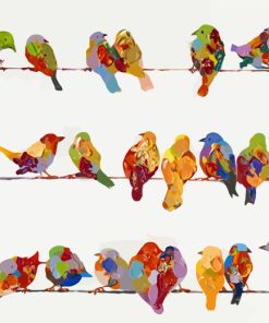 Birds On A Wire Art Paint by numbers