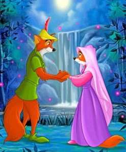 Disney Lady Marian And Robin Hood Paint by numbers