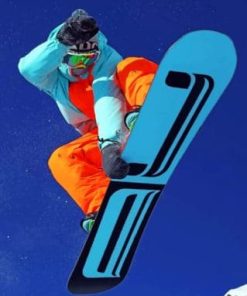 Flying Snowboard Paint by numbers