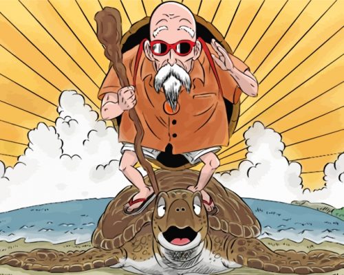 Roshi Dragon Ball Z Paint by numbers