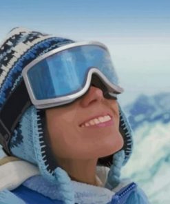 Skiing Woman With Glasses Paint by numbers