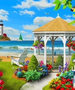 Spring Garden By Beach Paint by numbers