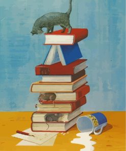 books-with-mice-and-cat-paint-by-numbers