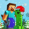 Christmas Minecraft Paint by numbers