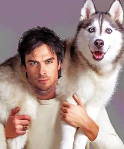 ian-somerhalder-with-his-pet-paint-by-numbers