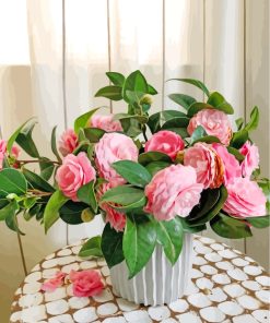 pink-camellia-bouquet-paint-by-numbers