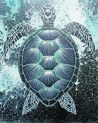 Abstract Turtle paint by number