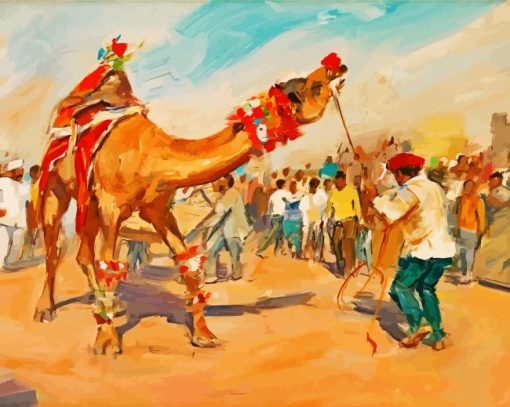 Camel Dancing Art paint by number