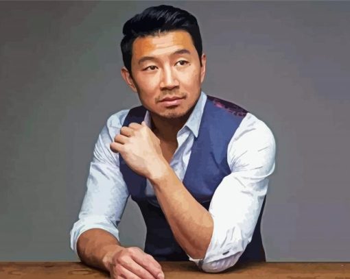 Canadian Actor Simu Liu paint by number