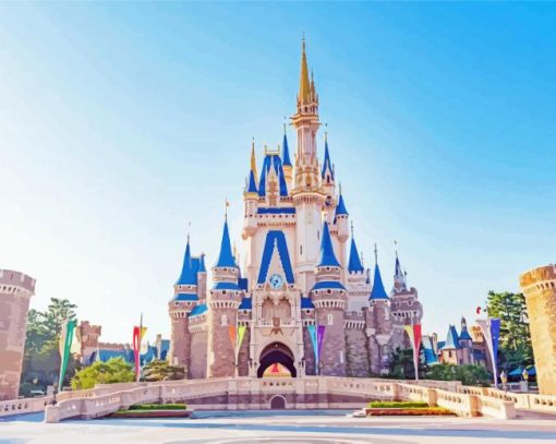 Cinderella Castle Tokyo Disney paint by number