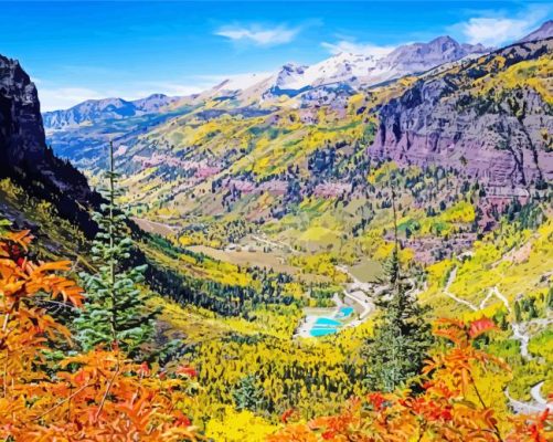 Colorado Telluride paint by number