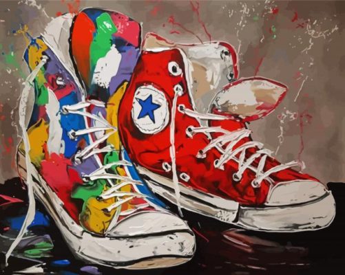 Converse Shoes Art paint by number