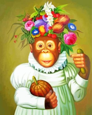 Cute Female Monkey paint by number