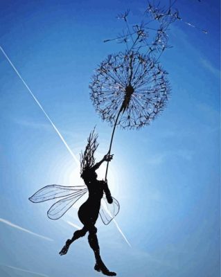 Dandelion Fairy Dance paint by number