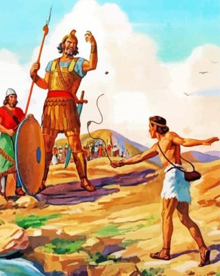 David And Goliath Art paint by number