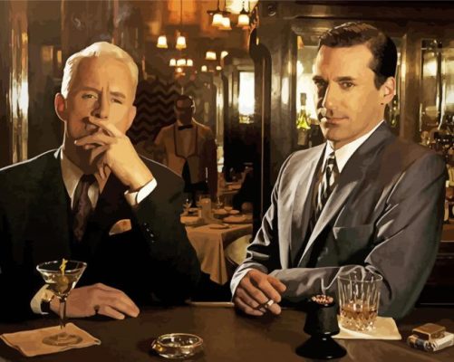 Don Draper And Roger Sterling Mad Men paint by number