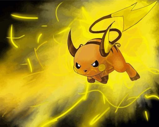 Electric Species Raichu paint by number